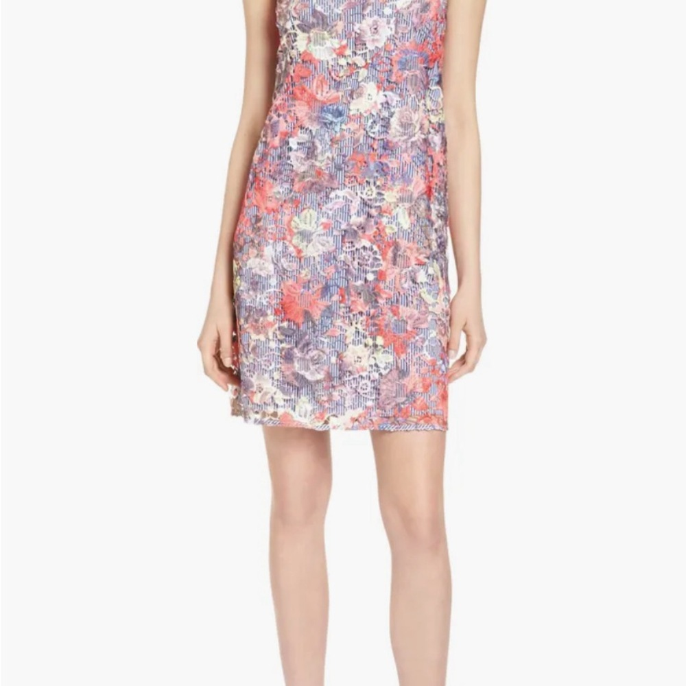 Halogen Lace Pinstripe Tank Dress